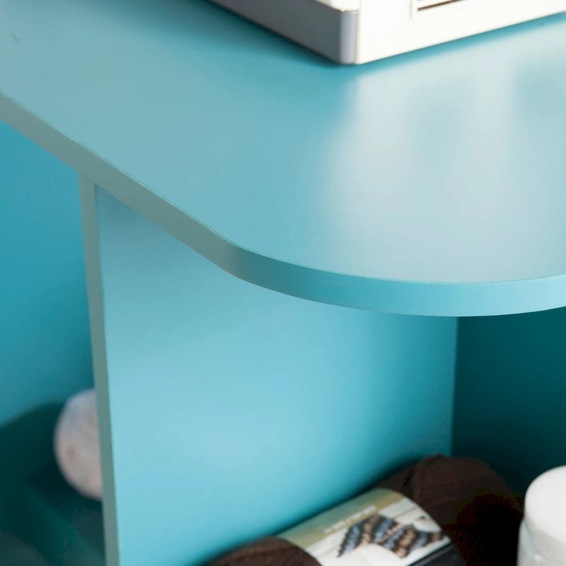 Table à couture/station d'artisanat roulante extensible Eastwick de SEI Furniture - Turquoise