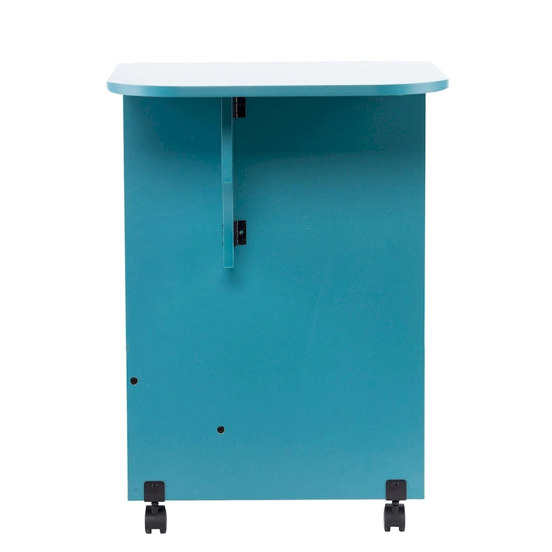 Table à couture/station d'artisanat roulante extensible Eastwick de SEI Furniture - Turquoise