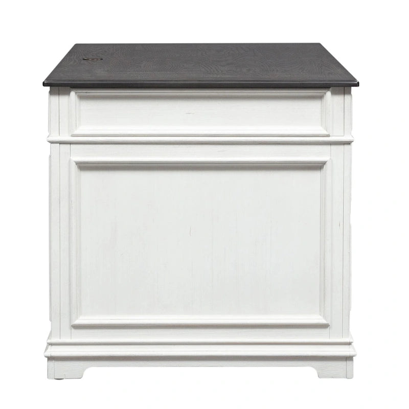 Bureau brossé blanc charbon Allyson Park