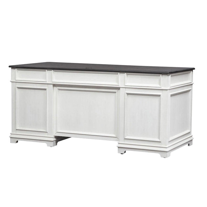 Bureau brossé blanc charbon Allyson Park