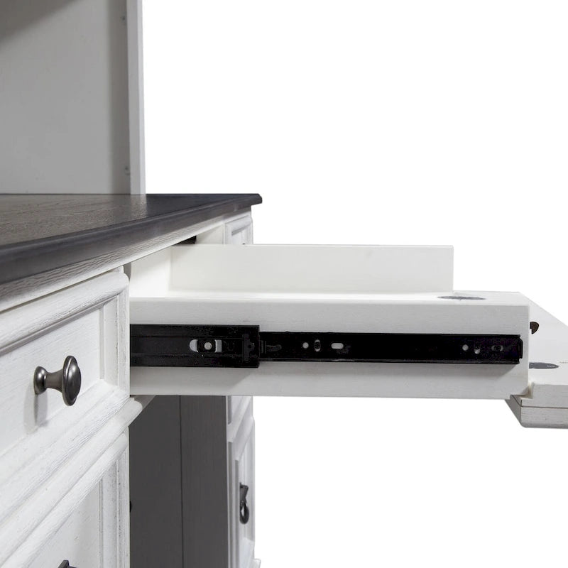 Bureau brossé blanc charbon Allyson Park