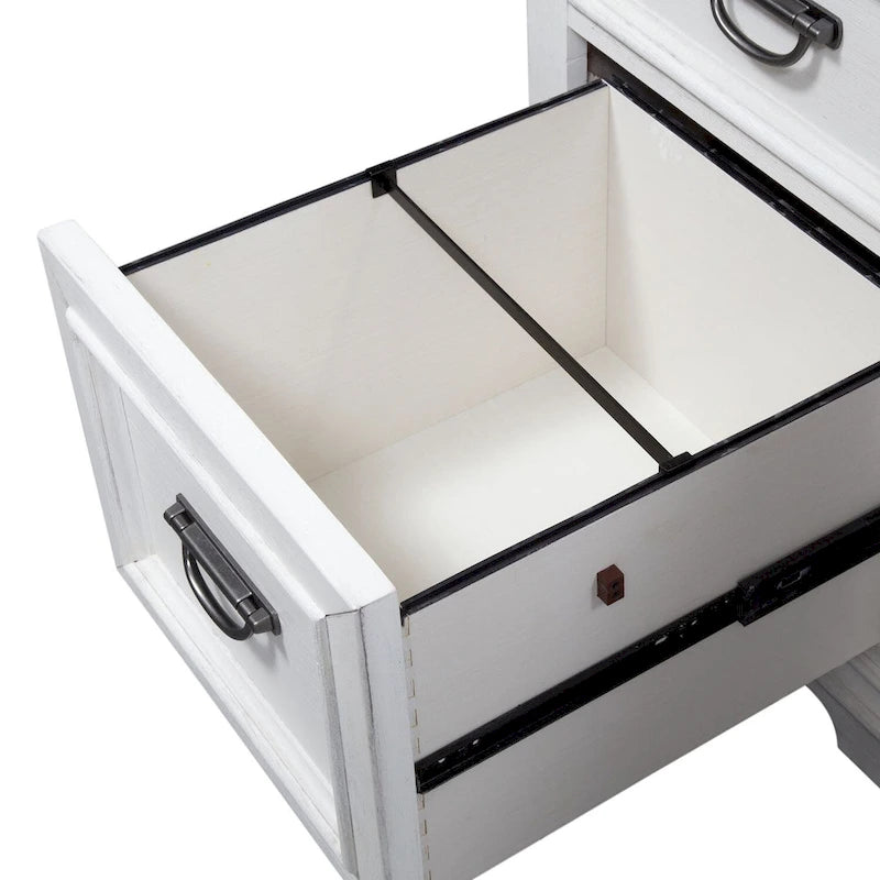 Bureau brossé blanc charbon Allyson Park