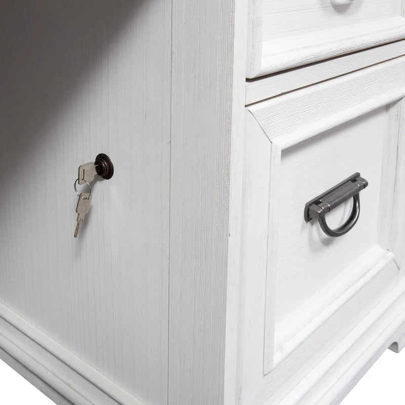 Bureau brossé blanc charbon Allyson Park