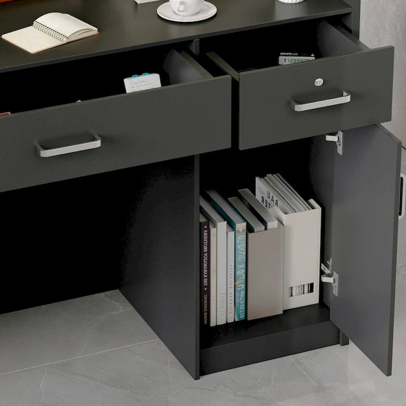 Table de réception à 3 tiroirs, bureau d'accueil, bureau d'ordinateur, bureau de travail