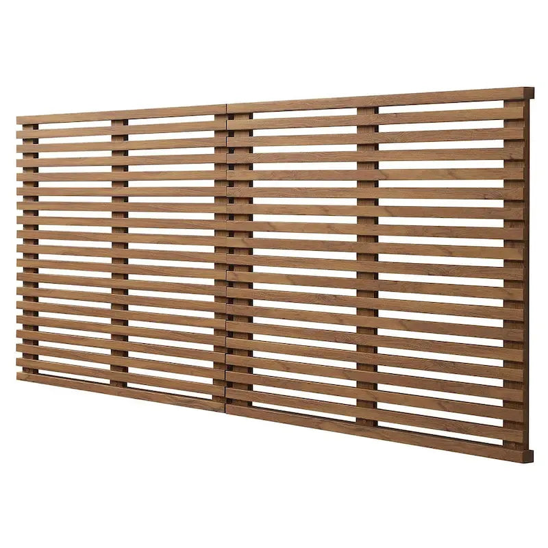 Tête de lit flottante King Size Vidalia en noyer, style moderne du milieu du siècle