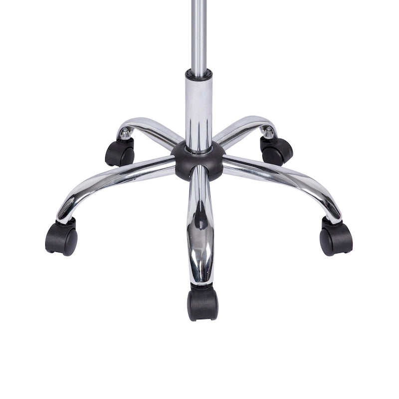 Tabouret de travail roulant réglable avec siège en similicuir et repose-pieds pliable, tabouret polyvalent pour bureau à domicile, coiffeuse,