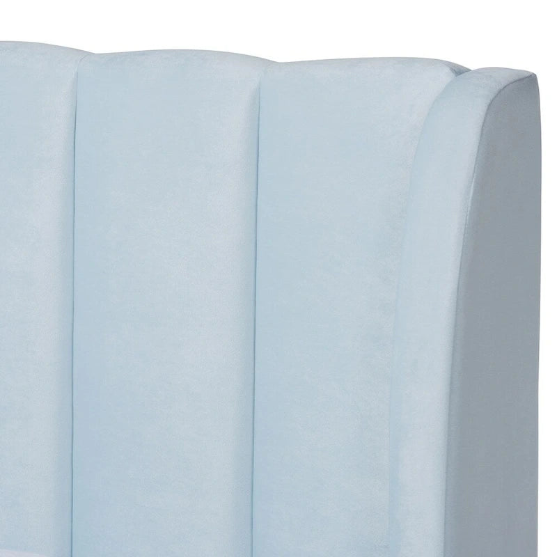 Lit plateforme Silver Orchid Bruce Glam en tissu velours