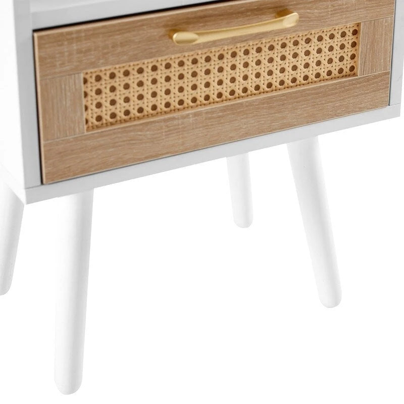 Table de chevet avec station de recharge et tiroir