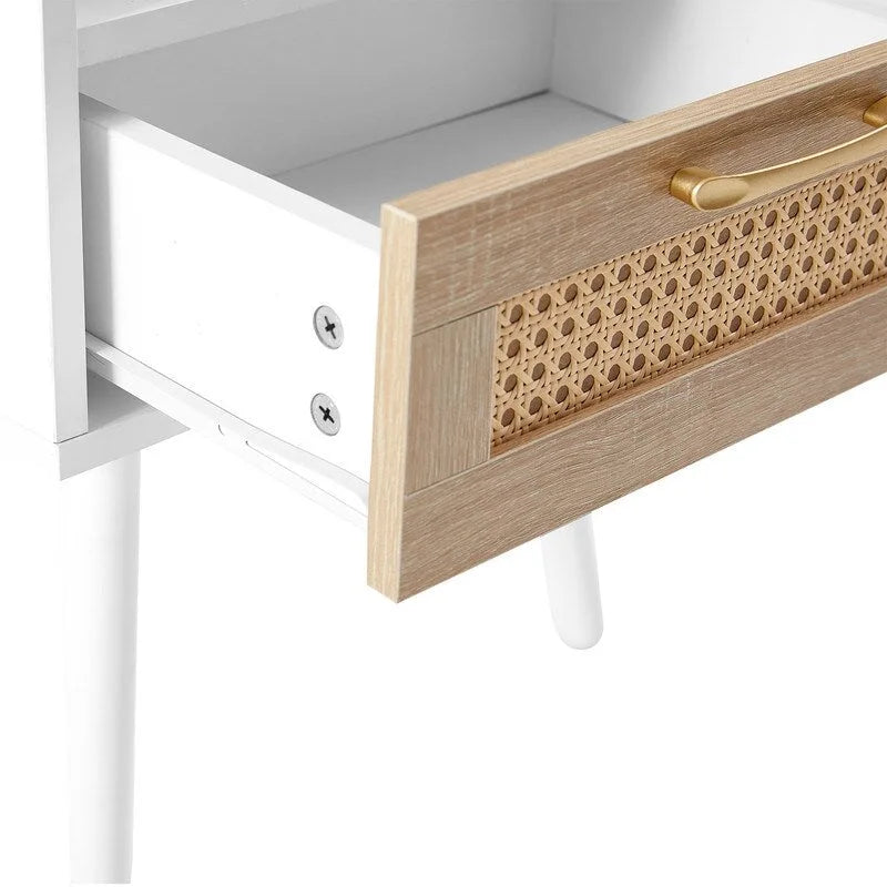 Table de chevet avec station de recharge et tiroir