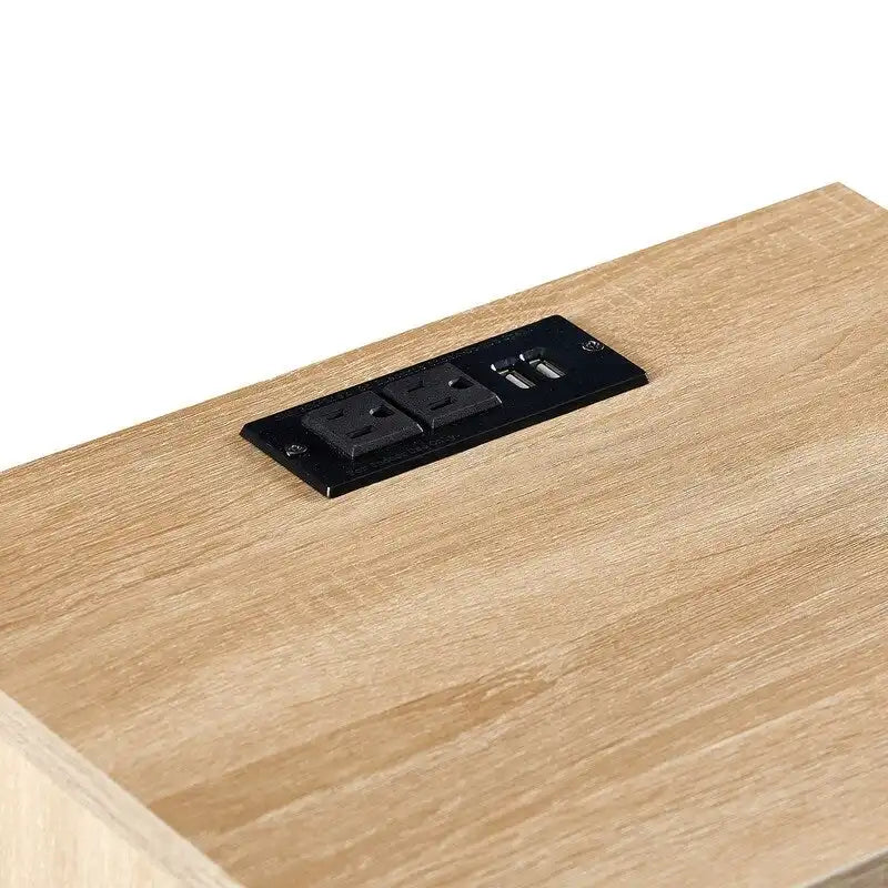 Table de chevet avec station de recharge et tiroir