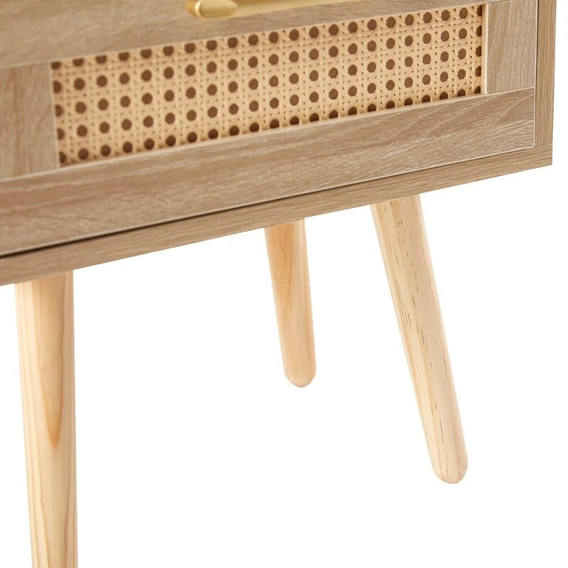 Table de chevet avec station de recharge et tiroir