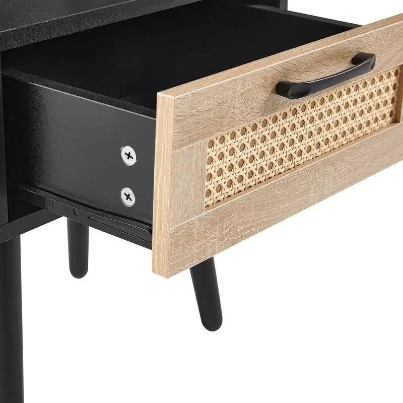 Table de chevet avec station de recharge et tiroir