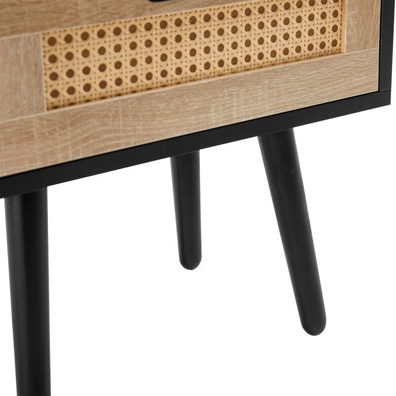 Table de chevet avec station de recharge et tiroir