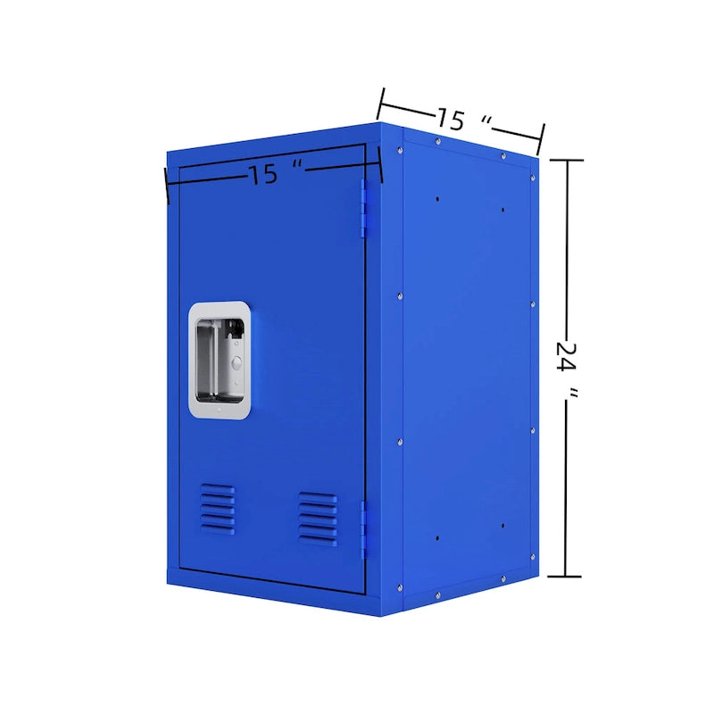Armoire de rangement compacte, amovible et empilable en acier