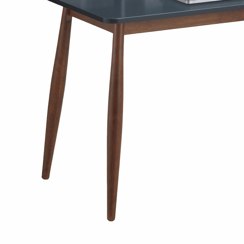 Bureau de rangement en bois gris-bleu Roundhill Furniture Roskilde