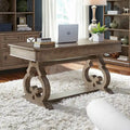 Bureau d'écriture Copper Grove Simply Elegant blanc, marron et taupe chiné