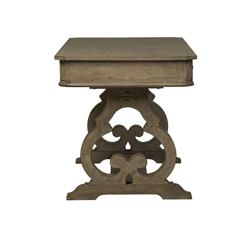 Bureau d'écriture Copper Grove Simply Elegant blanc, marron et taupe chiné