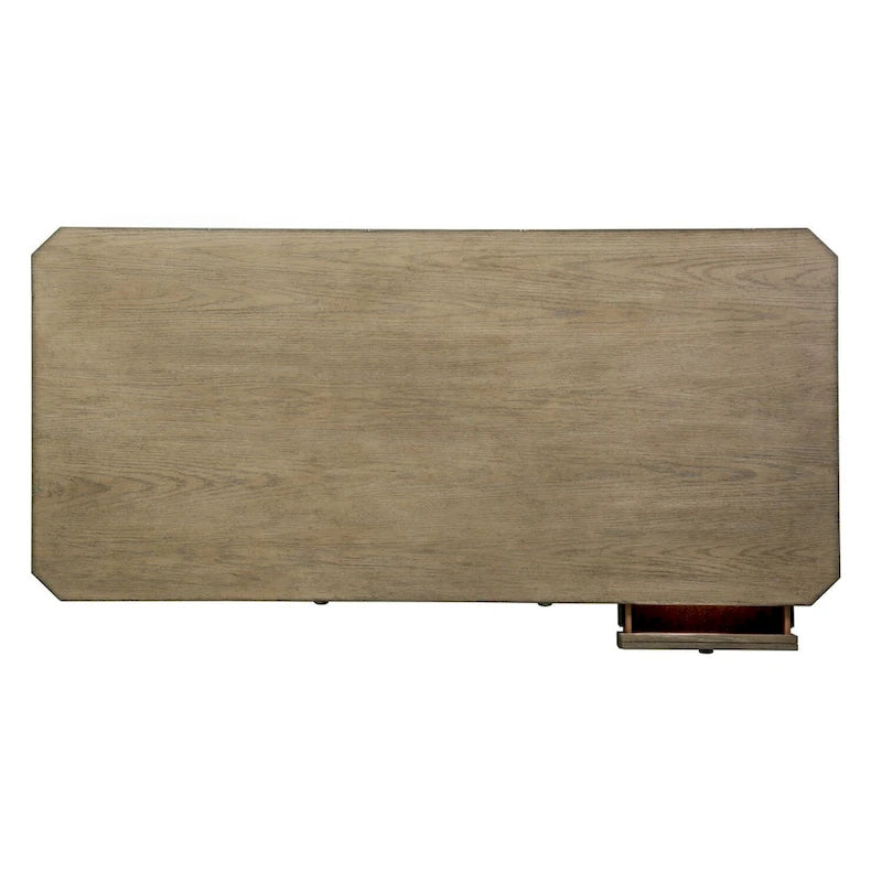 Bureau d'écriture Copper Grove Simply Elegant blanc, marron et taupe chiné