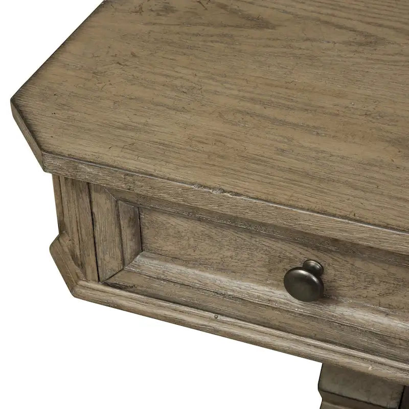 Bureau d'écriture Copper Grove Simply Elegant blanc, marron et taupe chiné