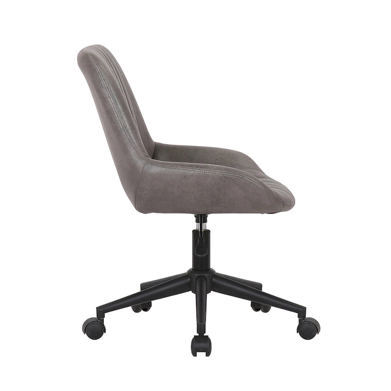 Porthos Home Cabe Chaise de bureau pivotante, Revêtement en microfibre