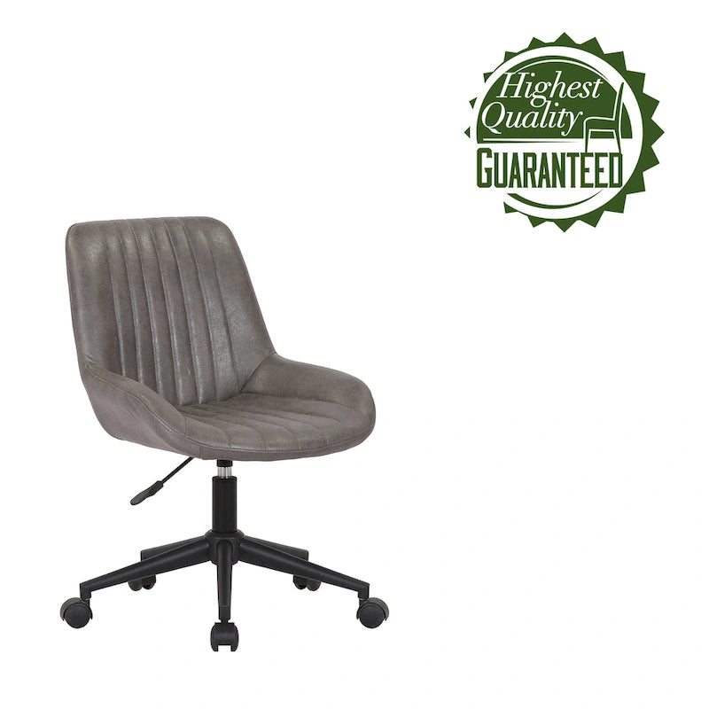 Porthos Home Cabe Chaise de bureau pivotante, Revêtement en microfibre