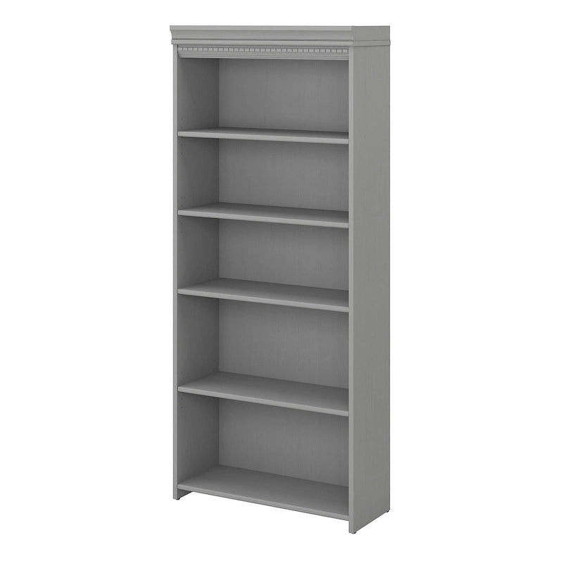 Bibliothèque à 5 étagères Fairview Blanc antique - Antique - 29.57L x 12.09W x 68.94H