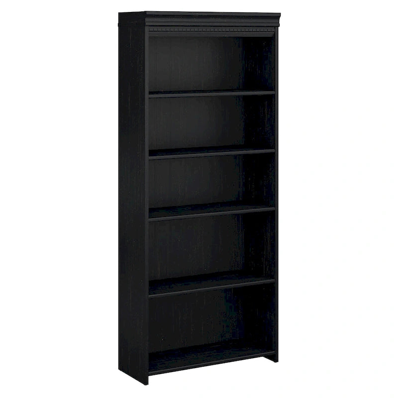 Bibliothèque à 5 étagères Fairview Blanc antique - Antique - 29.57L x 12.09W x 68.94H