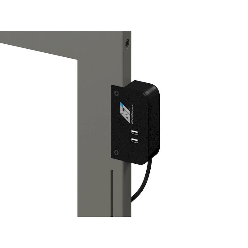 Lit plateforme complet Nantucket avec pied de lit et 2 tiroirs de rangement gris