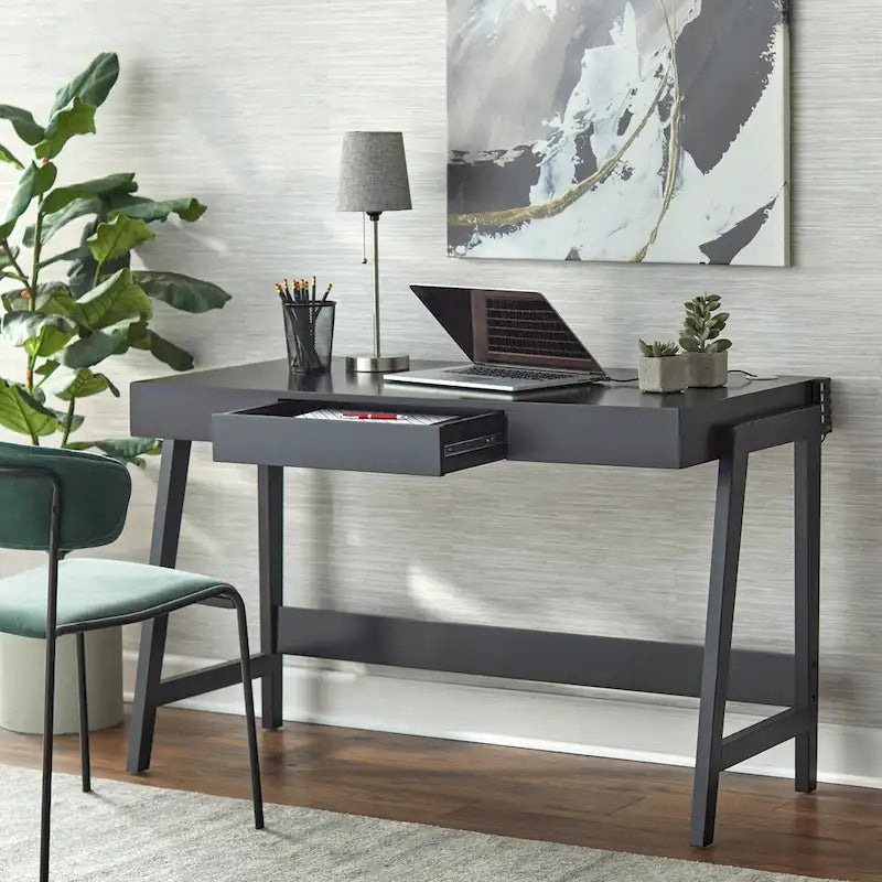 Bureau rectangulaire moderniste simple et intégré