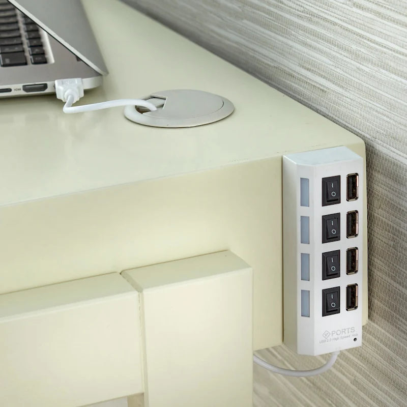 Bureau rectangulaire moderniste simple et intégré