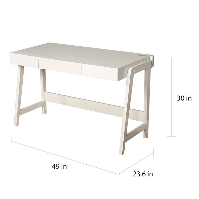 Bureau rectangulaire moderniste simple et intégré
