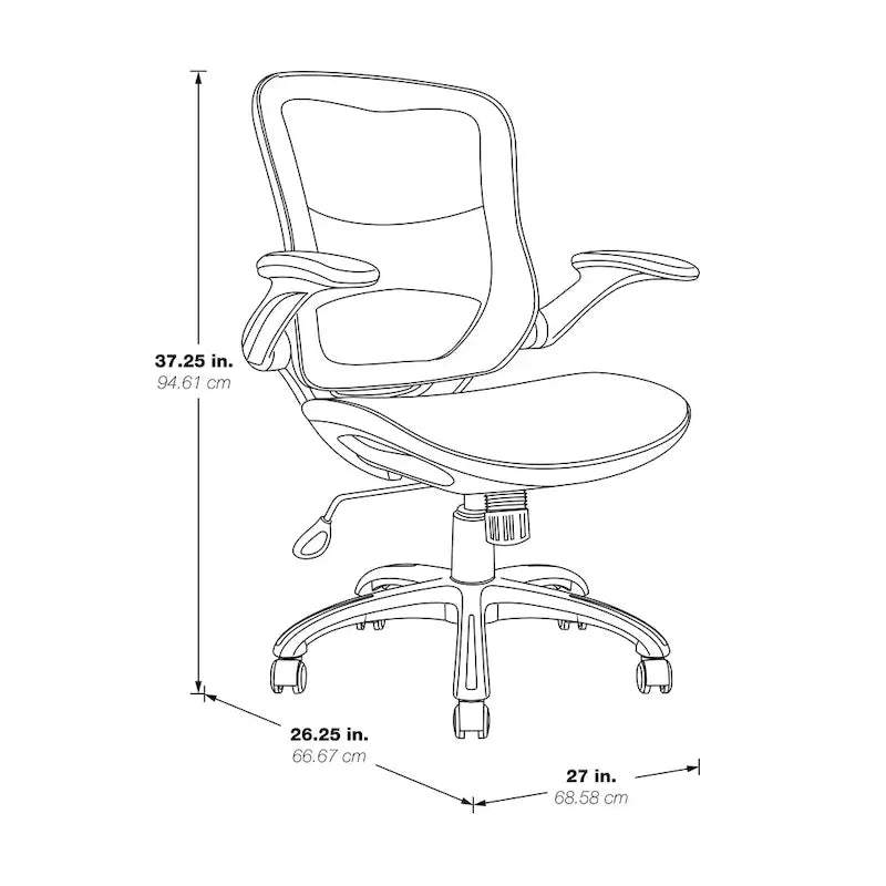 Chaise de bureau Riley avec assise et dossier en maille blanche