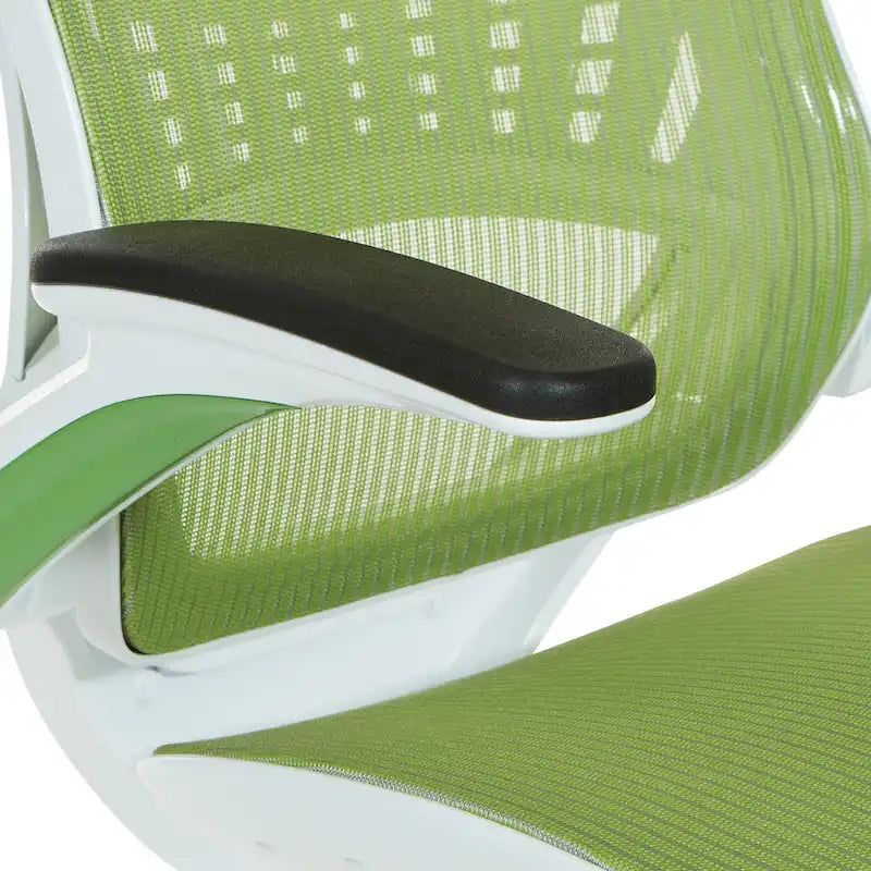 Chaise de bureau Riley avec assise et dossier en maille blanche