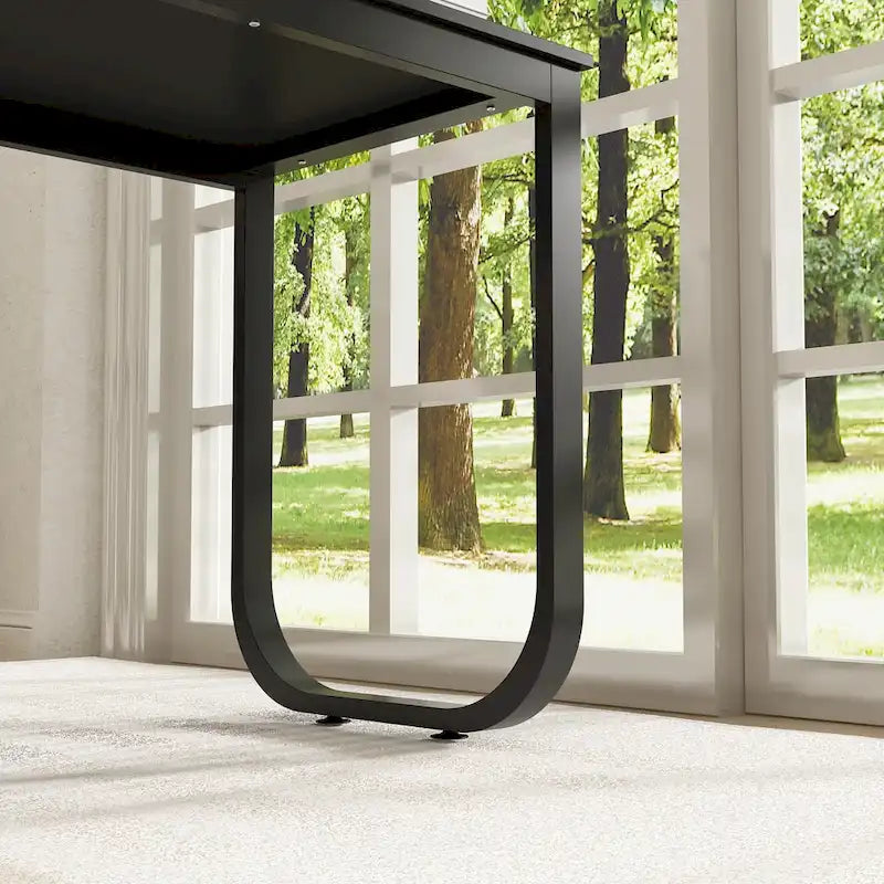 Bureau d'ordinateur de rangement en L Timechee de 55 pouces