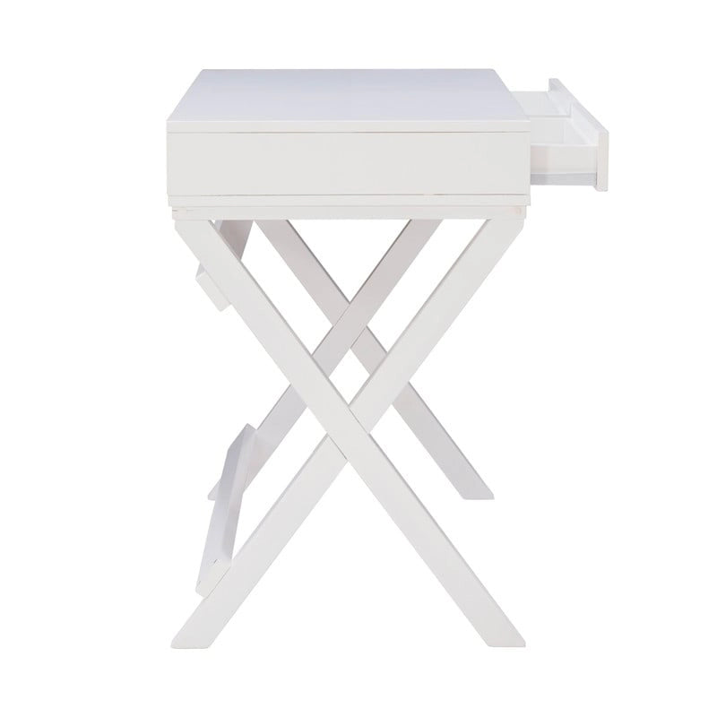 Bureau d'écriture Poppy White à piètement en X