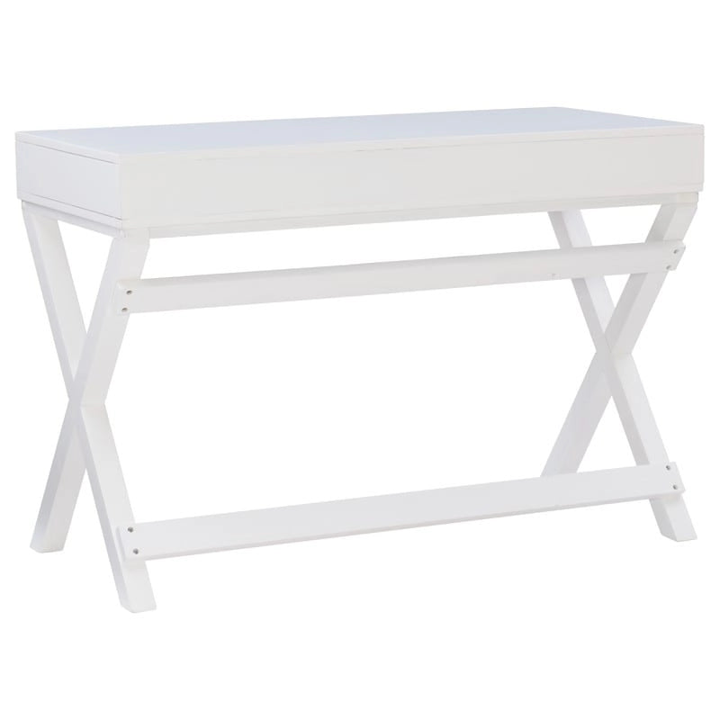 Bureau d'écriture Poppy White à piètement en X