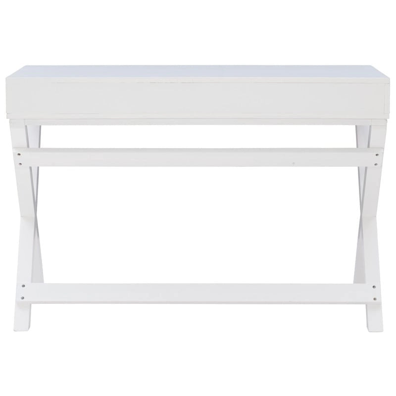 Bureau d'écriture Poppy White à piètement en X