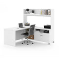 Bureau en L Pro-Linea avec huche ouverte