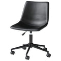Chaise de bureau pivotante noire décontractée pour le télétravail