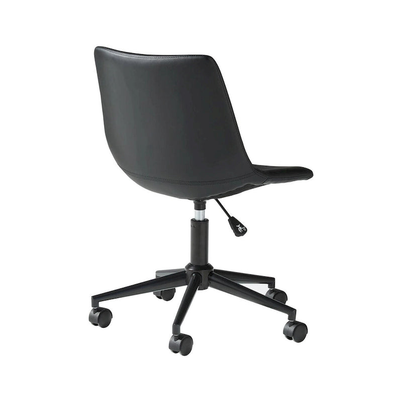 Chaise de bureau pivotante noire décontractée pour le télétravail