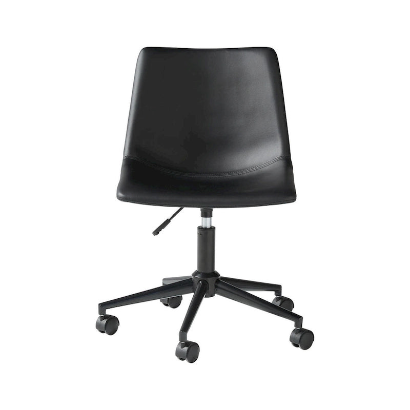 Chaise de bureau pivotante noire décontractée pour le télétravail