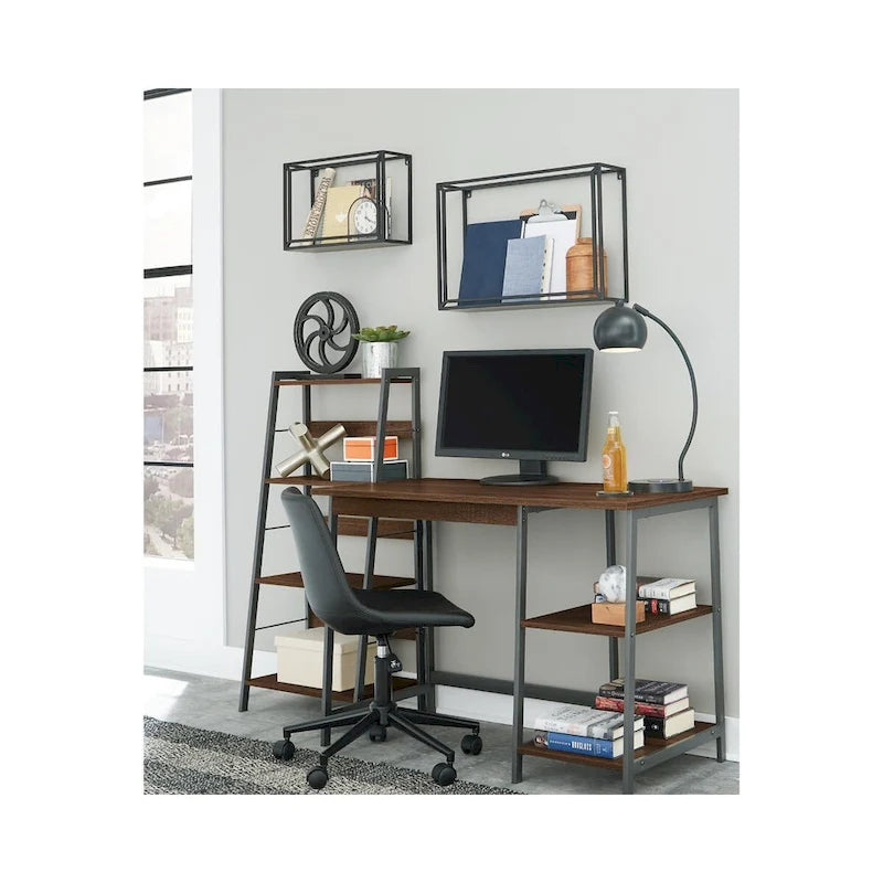 Chaise de bureau pivotante noire décontractée pour le télétravail