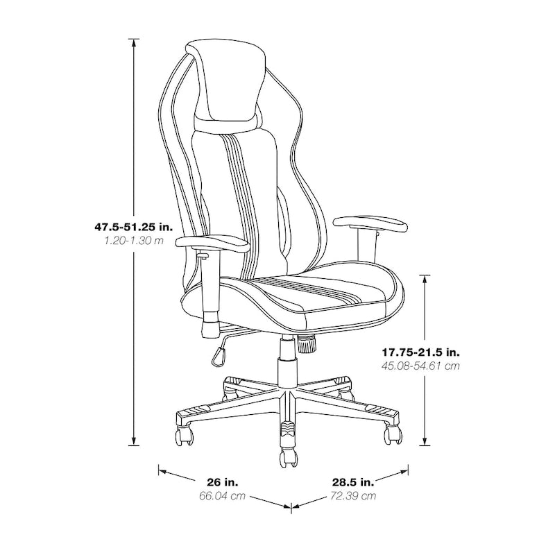 Chaise de jeu BOA II en cuir reconstitué avec accents de couleur