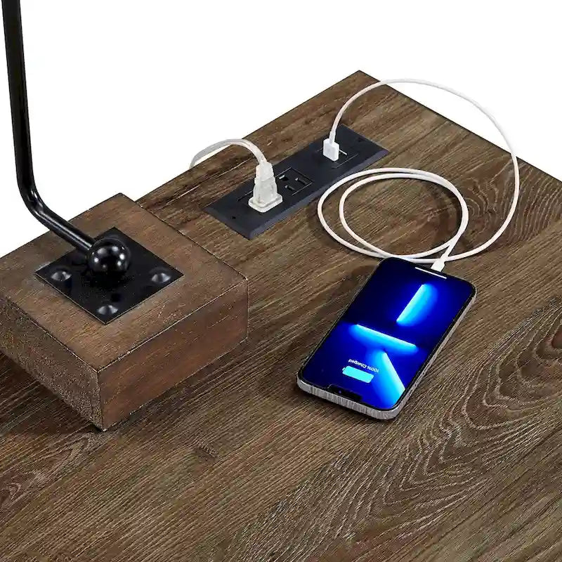 Bureau de travail Hinesburg de 35 po avec chargeur USB par iNSPIRE Q Classic