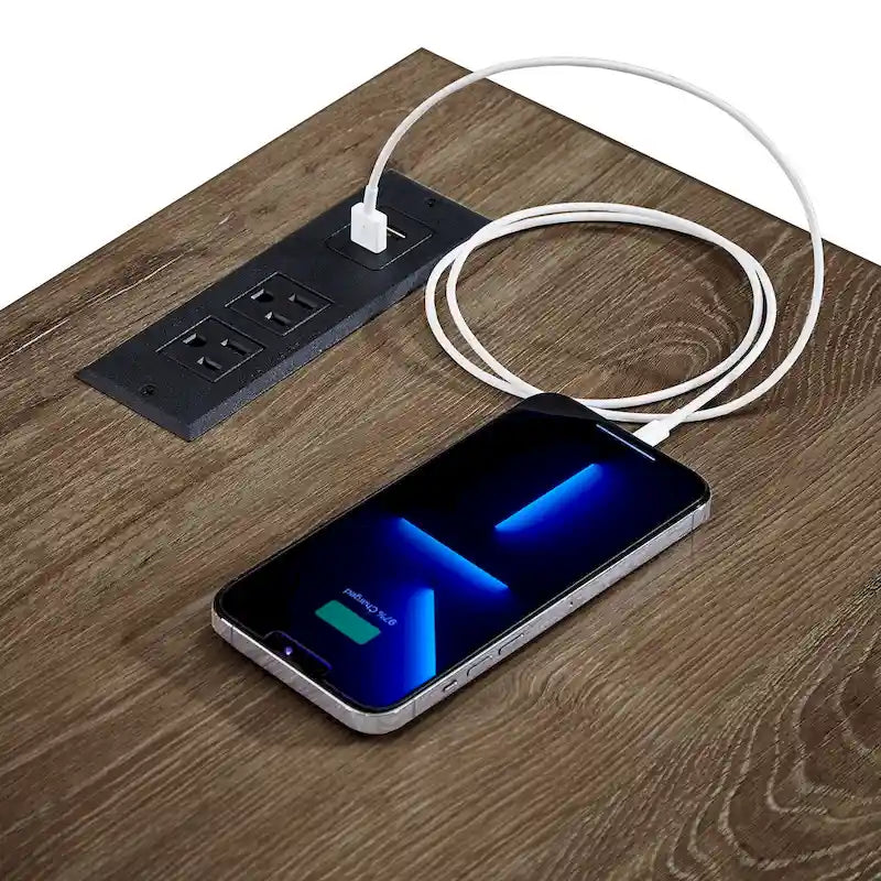 Bureau de travail Hinesburg de 35 po avec chargeur USB par iNSPIRE Q Classic