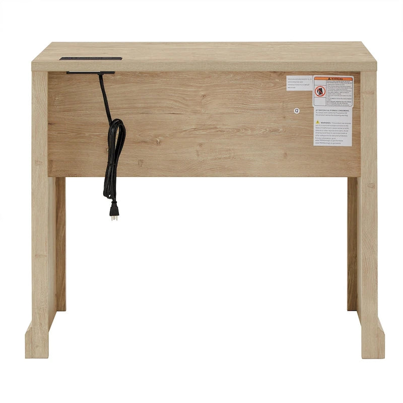 Bureau de travail Hinesburg de 35 po avec chargeur USB par iNSPIRE Q Classic