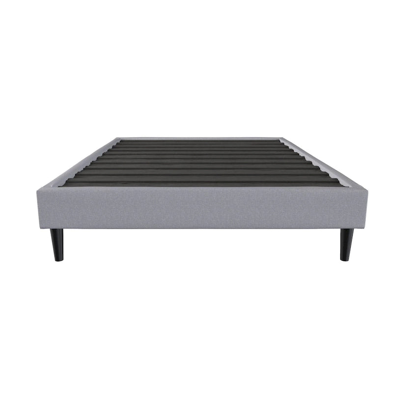 Lit plateforme contemporain gris rembourré