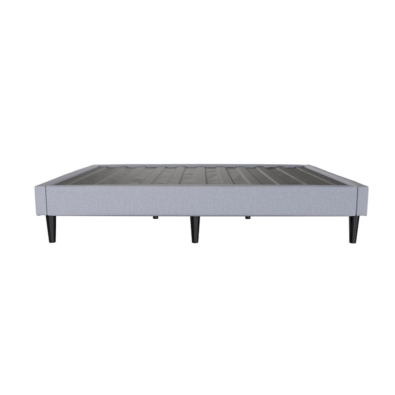 Lit plateforme contemporain gris rembourré