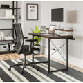 Homestyles Bureau en Bois Marron avec Support d'Écran