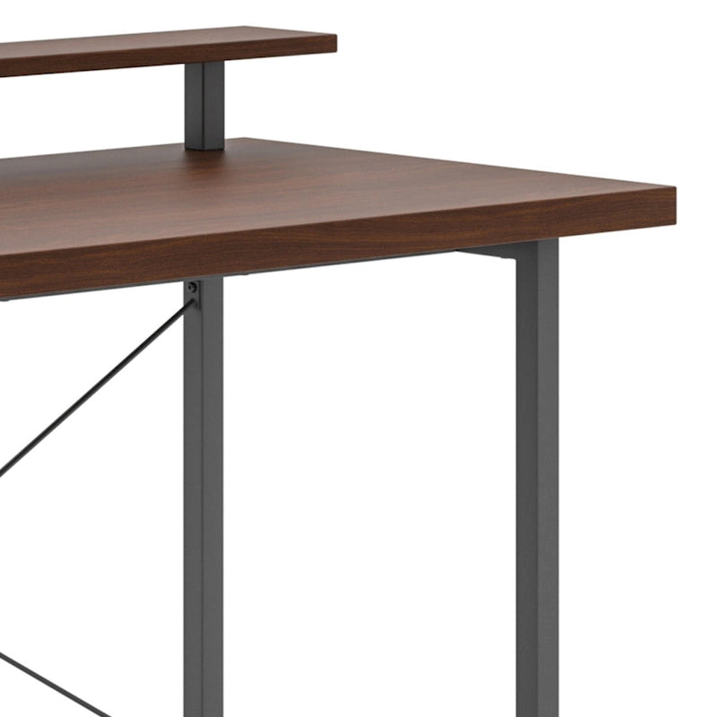 Homestyles Bureau en Bois Marron avec Support d'Écran